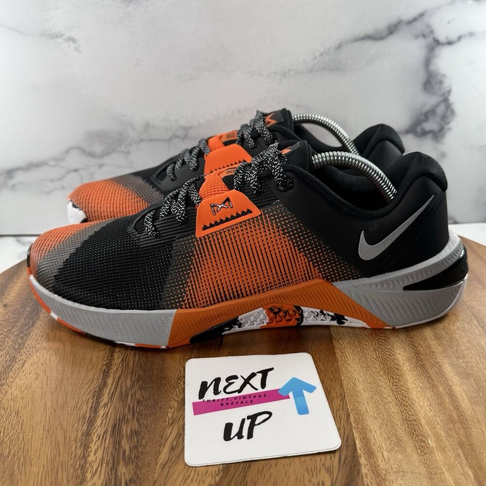 Mens size 10-Nike Metcon 10 "Black/Safety Orange/Wolf Gray" HJ1875-005